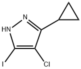 4-Chloro-3-cyclopropyl-5-iodo-1H-pyrazole Struktur