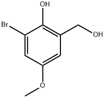 2-Bromo-6-(hydroxymethyl)-4-methoxyphenol Struktur