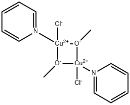Dichlorodi-m-methoxybis(pyridine)dicopper 化学構造式