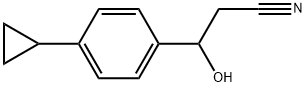 4-Cyclopropyl-β-hydroxybenzenepropanenitrile Struktur