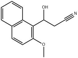 1-Naphthalenepropanenitrile, β-hydroxy-2-methoxy- Structure