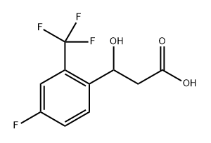 3-(4-fluoro-2-(trifluoromethyl)phenyl)-3-hydroxypropanoic acid,1535450-78-2,结构式