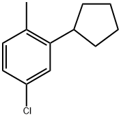 4-Chloro-2-cyclopentyl-1-methylbenzene Structure