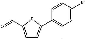 5-(4-Bromo-2-methylphenyl)thiophene-2-carbaldehyde,1536283-26-7,结构式