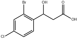 3-(2-Bromo-4-chlorophenyl)-3-hydroxypropanoic acid Structure