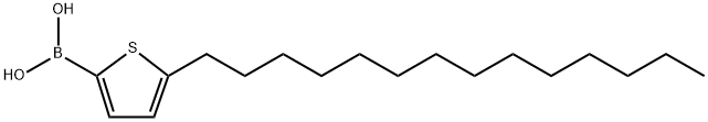 (5-Tetradecylthiophen-2-yl)boronic acid 化学構造式