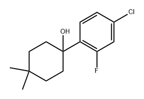 1-(4-chloro-2-fluorophenyl)-4,4-dimethylcyclohexanol Struktur