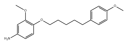 m-Anisidine, 4-((5-(p-methoxyphenyl)pentyl)oxy)- Structure