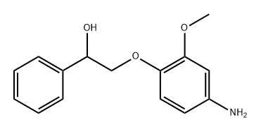 2-<4-Amino-2-methoxy-phenoxy>-1-phenyl-aethanol-(1) Struktur