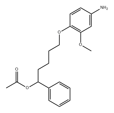 Benzenemethanol, α-[4-(4-amino-2-methoxyphenoxy)butyl]-, 1-acetate Structure