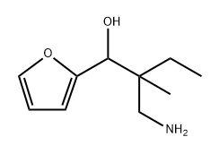 2-(氨基甲基)-1-(呋喃-2-基)-2-甲基丁-1-醇 结构式