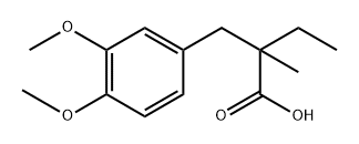 2-[(3,4-dimethoxyphenyl)methyl]-2-methylbutanoi
c acid Structure