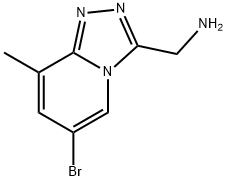 1-{6-bromo-8-methyl-[1,2,4]triazolo[4,3-a]pyridin-3-yl}methanamine 结构式