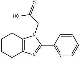4,5,6,7-Tetrahydro-2-(2-pyridinyl)-1H-benzimidazole-1-acetic acid Structure