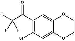 1-(7-CHLORO-2,3-DIHYDROBENZO[B][1,4]DIOXIN-6-YL)-2,2,2-TR,1540019-75-7,结构式