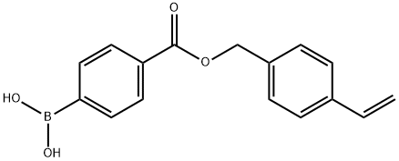 4-硼酸基-1-[(4-乙烯基苯基)甲基]苯甲酸酯,154023-74-2,结构式