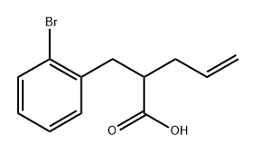 2-(2-溴苄基)戊-4-烯酸 结构式