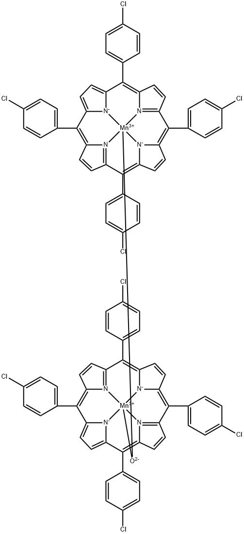 Μ-氧-双四对氯苯基卟啉锰, 154089-63-1, 结构式