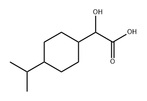 2-Hydroxy-2-(4-isopropylcyclohexyl)acetic acid 化学構造式