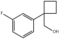 1-(3-fluoro-phenyl)cyclobutyl]methanol Structure