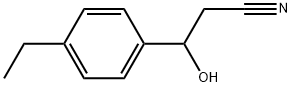 4-Ethyl-β-hydroxybenzenepropanenitrile 化学構造式