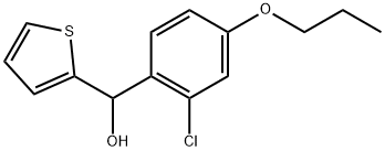 (2-chloro-4-propoxyphenyl)(thiophen-2-yl)methanol 结构式