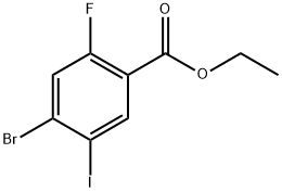 ethyl 4-bromo-2-fluoro-5-iodobenzoate 化学構造式