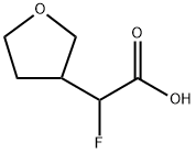 3-Furanacetic acid, α-fluorotetrahydro- Structure