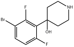 4-(3-bromo-2,6-difluorophenyl)-1-methylpiperidin-4-ol Structure