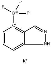 Borate(1-), trifluoro-1H-indazol-4-yl-, potassium (1:1), (T-4)- Structure
