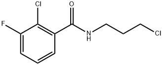 2-Chloro-N-(3-chloropropyl)-3-fluorobenzamide 化学構造式