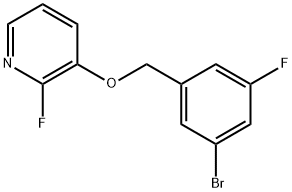 3-[(3-Bromo-5-fluorophenyl)methoxy]-2-fluoropyridine Structure