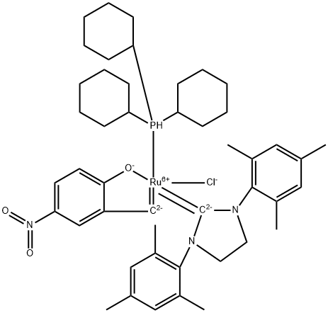 [1,3-Bis(2,4,6-trimethylphenylimidazolidin-2-ylidene)(tricyclohexylphosphine)-(2-oxo-5-nitrobenzylidene)ruthenium(II) chloride Nitro-LatMet