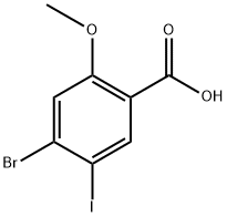 4-bromo-5-iodo-2-methoxybenzoic acid Struktur
