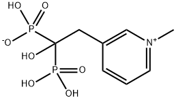 Pyridinium, 3-(2-hydroxy-2,2-diphosphonoethyl)-1-methyl-, inner salt Struktur