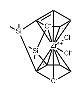 (4,4,8,8-Tetramethyl-1,4,5,8-tetrahydro- 4,8-disilaindacene-1,5-diyl)zirconium dichloride, 99% Structure