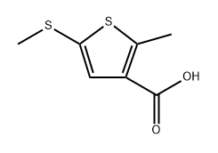 2-methyl-5-(methylthio)thiophene-3-carboxylic acid,1547647-08-4,结构式