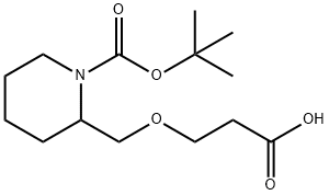 N-Boc-3-(piperidin-2-ylmethoxy)propanoic acid 结构式