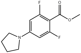 Methyl 2,6-difluoro-4-(pyrrolidin-1-yl)benzoate,1548407-20-0,结构式