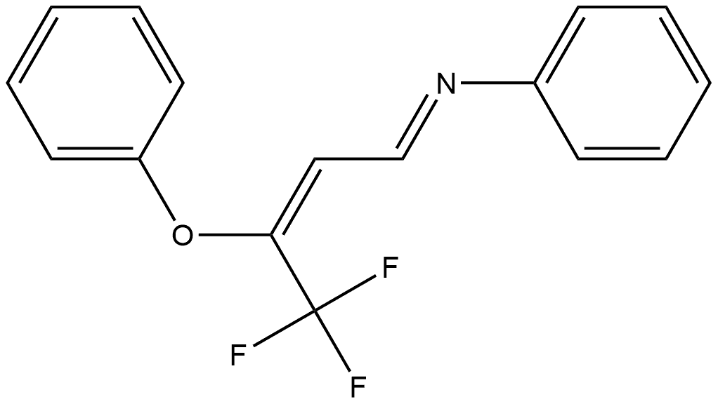 Benzenamine, N-[(2E)-4,4,4-trifluoro-3-phenoxy-2-buten-1-ylidene]-, [N(E)]-