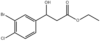 ethyl 3-(3-bromo-4-chlorophenyl)-3-hydroxypropanoate Struktur