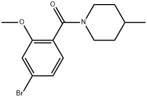 (4-Bromo-2-methoxyphenyl)(4-methyl-1-piperidinyl)methanone 结构式