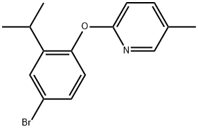 2-[4-Bromo-2-(1-methylethyl)phenoxy]-5-methylpyridine Structure