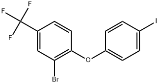 2-Bromo-1-(4-iodophenoxy)-4-(trifluoromethyl)benzene 结构式