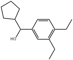 α-Cyclopentyl-3,4-diethylbenzenemethanol Structure