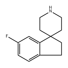 6-Fluoro-2,3-dihydrospiro[1H-indene-1,4'-piperidine Struktur