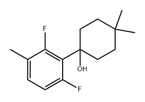 1-(2,6-difluoro-3-methylphenyl)-4,4-dimethylcyclohexanol 化学構造式