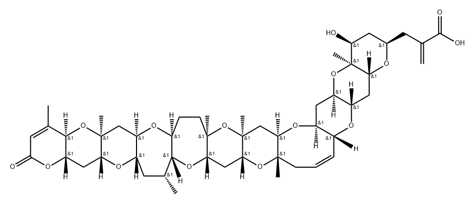 Brevetoxin B, 41-carboxy-41-deformyl- 化学構造式