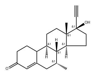 19-Norpregn-4-en-20-yn-3-one, 17-hydroxy-7-methyl-, (7alpha,10xi,17alpha)-(9CI) Structure