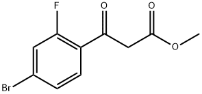 Benzenepropanoic acid, 4-bromo-2-fluoro-β-oxo-, methyl ester Structure